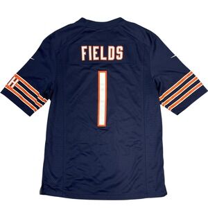 Nike Chicago Bears Justin Fields Jersey Mens M Navy Blue #1 NFL On Field Game
